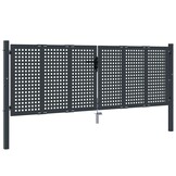 vidaXL Poort 300x150 cm staal antracietkleurig