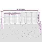 vidaXL Poort 300x150 cm staal antracietkleurig