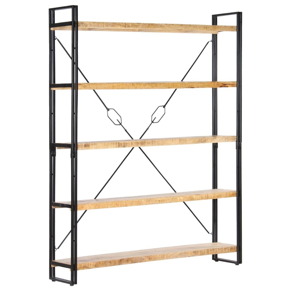 vidaXL Boekenkast met 5 schappen 140x30x180 cm massief mangohout