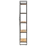 vidaXL Boekenkast met 5 schappen 140x30x180 cm massief mangohout