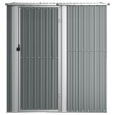 vidaXL Tuinschuur 180,5x97x209,5 cm gegalvaniseerd staal grijs