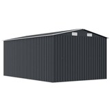 vidaXL Tuinschuur 257x392x181 cm metaal antracietkleurig