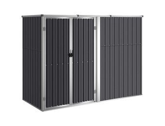 vidaXL Tuinschuur 225x89x161 cm gegalvaniseerd staal antracietkleurig