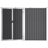 vidaXL Tuinschuur 225x89x161 cm gegalvaniseerd staal antracietkleurig