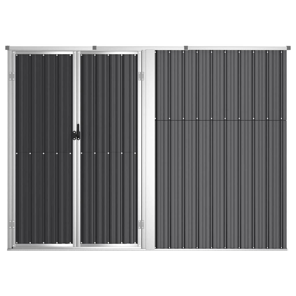 vidaXL Tuinschuur 225x89x161 cm gegalvaniseerd staal antracietkleurig
