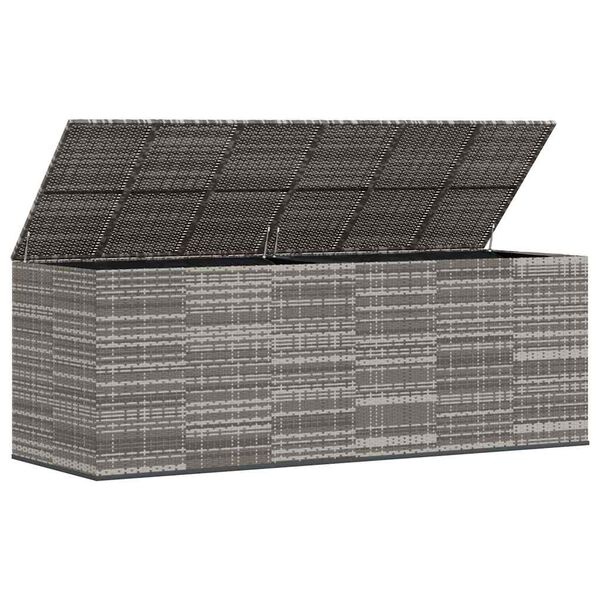 vidaXL Tuinbox 291x100,5x104 cm polyetheen rattan grijs