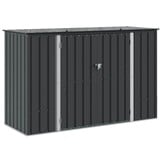 vidaXL Tuinopslagdoos Zwart 214 x 82 x 132 cm Staal