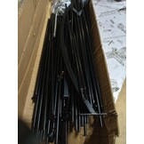 vidaXL Poort met speren bovenkant 5x2 m zwart
