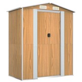 vidaXL Tuinschuur 192x108x223 cm gegalvaniseerd staal lichtbruin