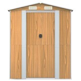 vidaXL Tuinschuur 192x108x223 cm gegalvaniseerd staal lichtbruin