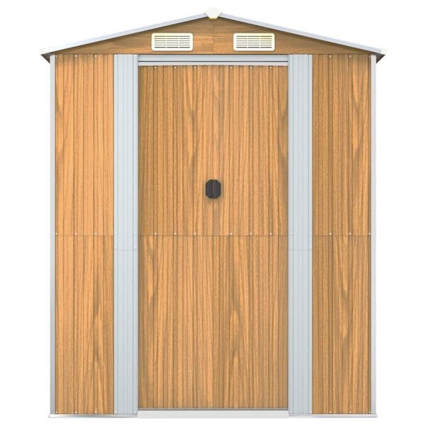 vidaXL Tuinschuur 192x108x223 cm gegalvaniseerd staal lichtbruin