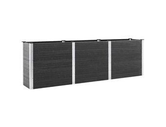 vidaXL Plantenbak verhoogd 300x50x91 cm HKC grijs