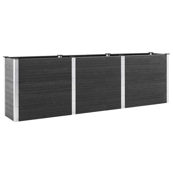 vidaXL Plantenbak verhoogd 300x50x91 cm HKC grijs