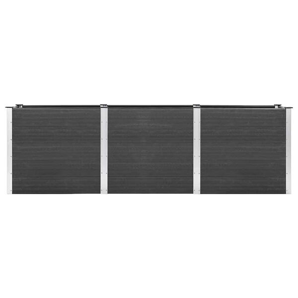 vidaXL Plantenbak verhoogd 300x50x91 cm HKC grijs