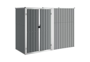 VidaXL Tuinschuur Staal Grijs 225x89x161 cm - 35% Korting