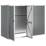vidaXL Tuinschuur 225x89x161 cm gegalvaniseerd staal grijs