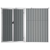 vidaXL Tuinschuur 225x89x161 cm gegalvaniseerd staal grijs