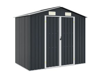vidaXL Tuinschuur 205x129x183 cm gegalvaniseerd staal antraciet