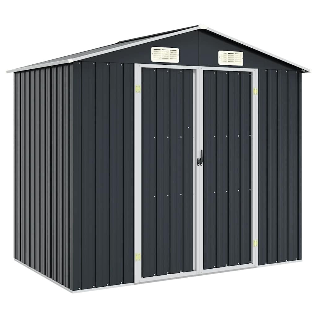 vidaXL Tuinschuur 205x129x183 cm gegalvaniseerd staal antraciet