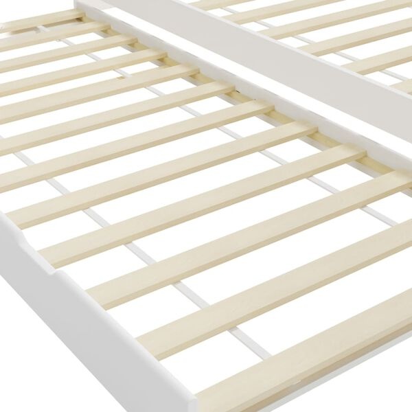 vidaXL Bedbankframe uittrekbaar grenenhout wit 90x200 cm