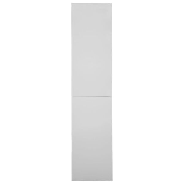 vidaXL Kantoorkast met schuifdeuren 90x40x180 cm staal lichtgrijs