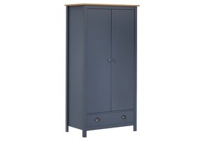 vidaXL Kledingkast Hill Grenenhout Grijs - 35% Korting