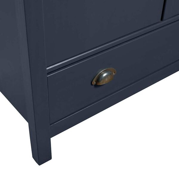 vidaXL Kledingkast Hill 2 deuren 89x50x170 cm massief grenenhout grijs