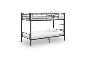 Stapelbed Metaal Zwart 90x200 cm - 35% Korting