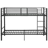 vidaXL Stapelbed metaal zwart 90x200 cm