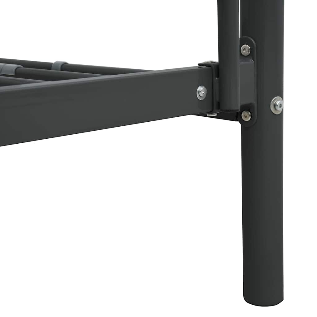 vidaXL Stapelbed metaal zwart 90x200 cm