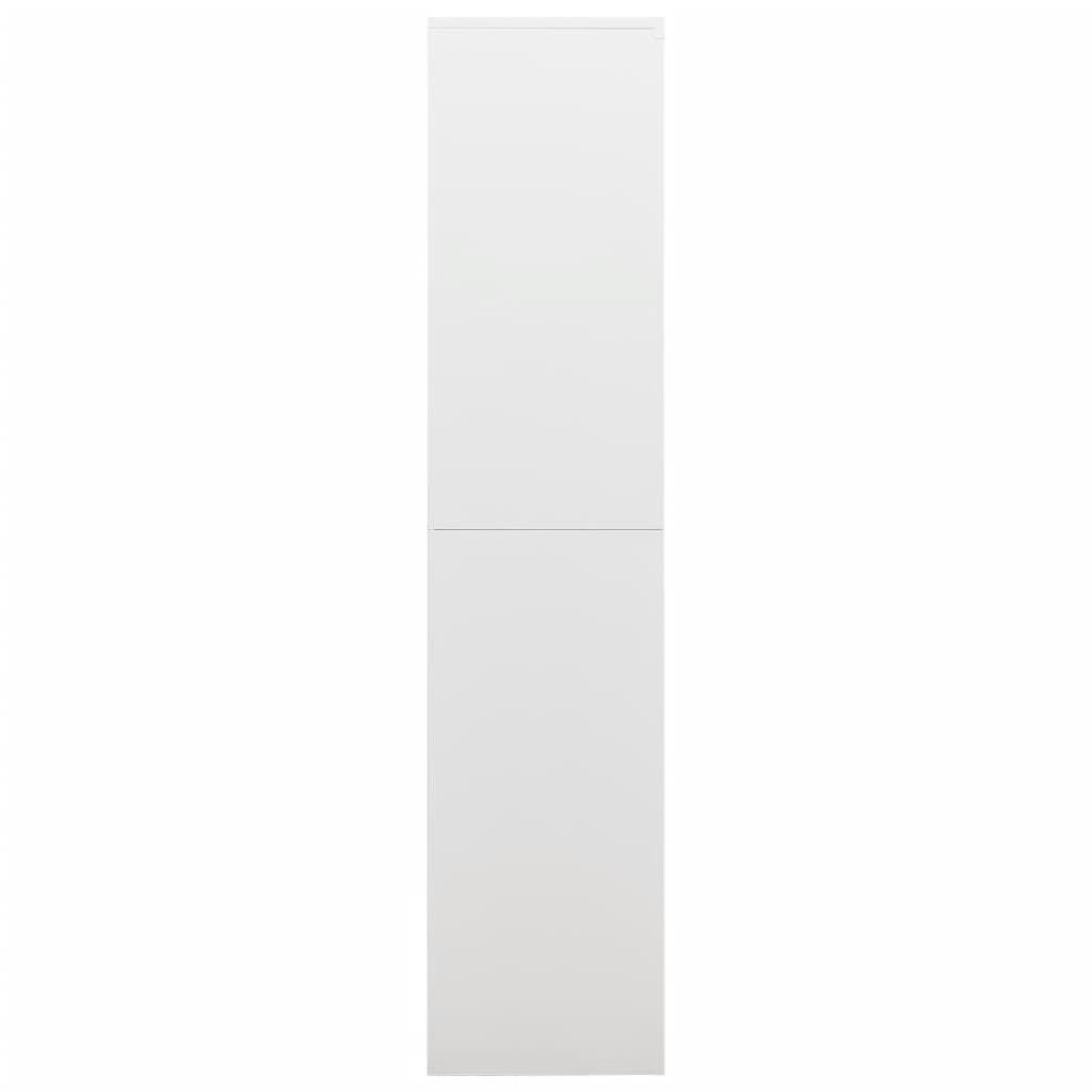 vidaXL Lockerkast 90x40x180 cm staal wit