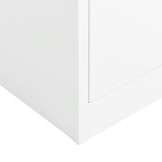 vidaXL Lockerkast 90x40x180 cm staal wit
