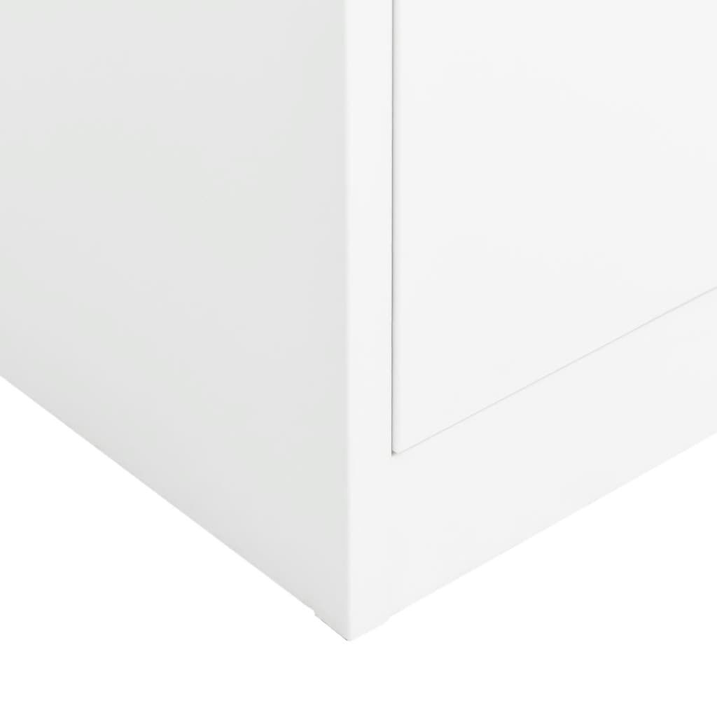 vidaXL Lockerkast 90x40x180 cm staal wit