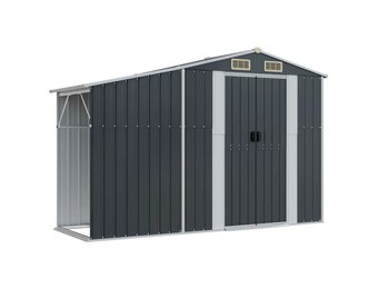 vidaXL Tuinschuur 277x93x179 cm gegalvaniseerd staal antracietkleur