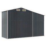 vidaXL Tuinschuur 277x93x179 cm gegalvaniseerd staal antracietkleur