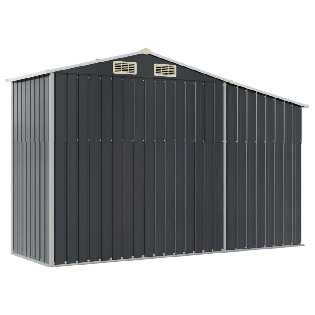 vidaXL Tuinschuur 277x93x179 cm gegalvaniseerd staal antracietkleur