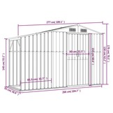 vidaXL Tuinschuur 277x93x179 cm gegalvaniseerd staal antracietkleur