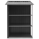 vidaXL Tuinschuur met rek 205x130x183 cm ijzer antraciet