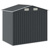 vidaXL Tuinschuur met rek 205x130x183 cm ijzer antraciet