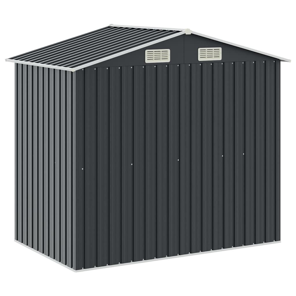 vidaXL Tuinschuur met rek 205x130x183 cm ijzer antraciet