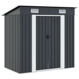 vidaXL Tuinschuur staal antraciet