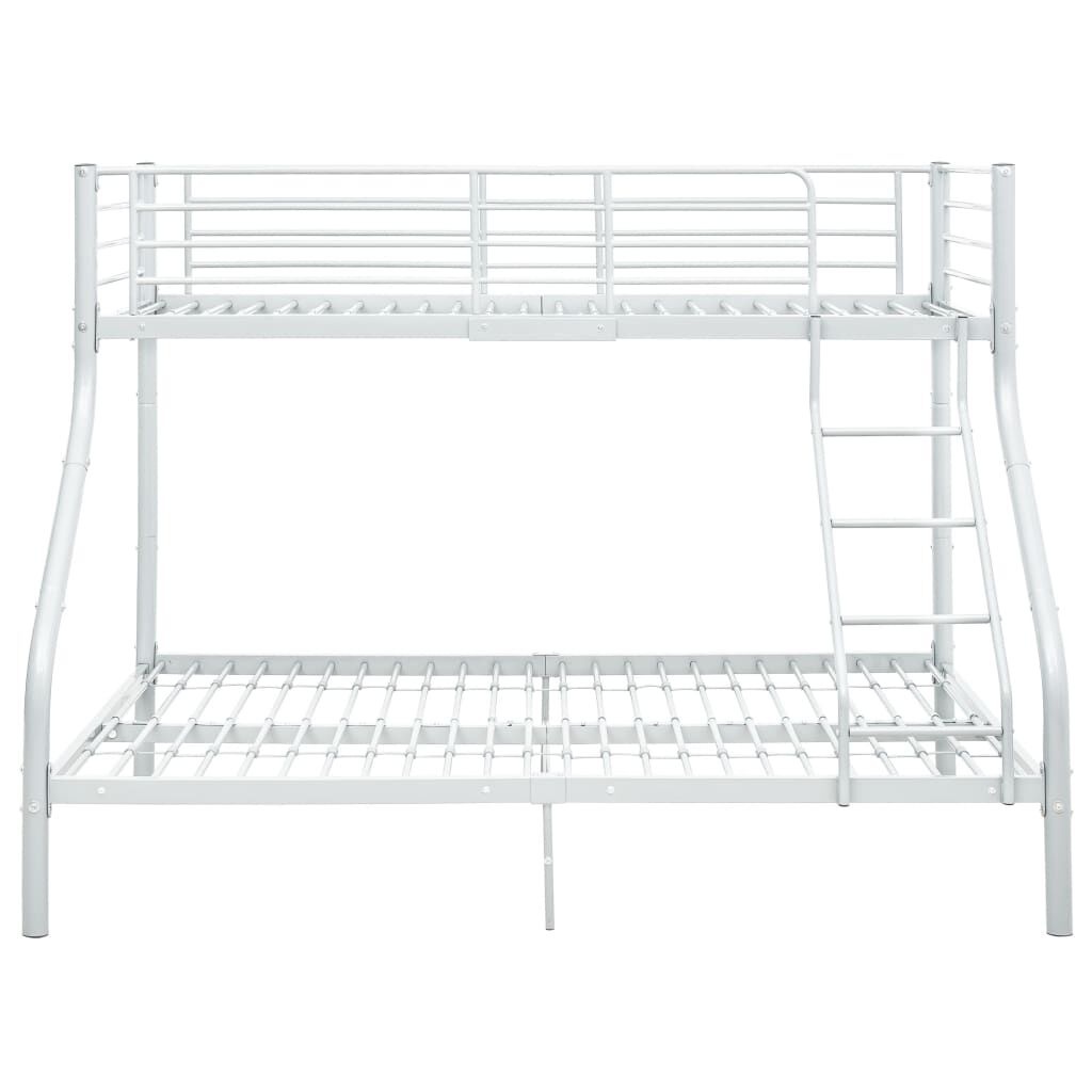 vidaXL Stapelbedframe metaal wit 140x200 cm/90x200 cm