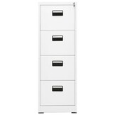 vidaXL Archiefkast 46x62x133 cm staal wit