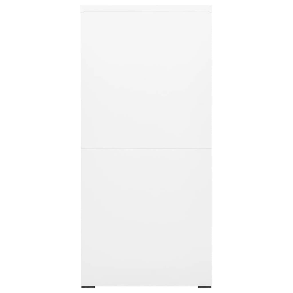 vidaXL Archiefkast 46x62x133 cm staal wit