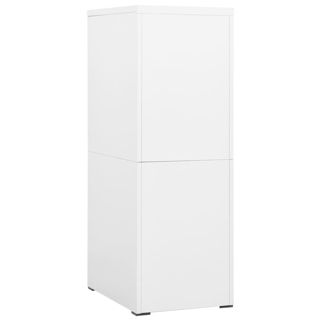 vidaXL Archiefkast 46x62x133 cm staal wit