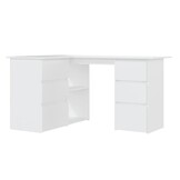vidaXL Hoekbureau 145x100x76 cm bewerkt hout wit