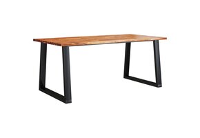 Eettafel Acaciahout Natuurlijke Rand 180x90cm - 30% Korting