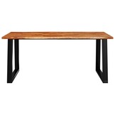 vidaXL Eettafel met natuurlijke rand 180x90x75 cm massief acaciahout