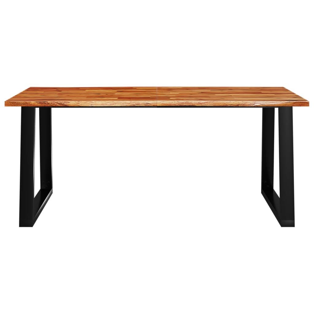 vidaXL Eettafel met natuurlijke rand 180x90x75 cm massief acaciahout