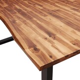 vidaXL Eettafel met natuurlijke rand 180x90x75 cm massief acaciahout